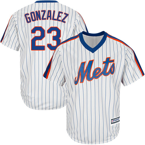 Men's Majestic New York Mets #23 Adrian Gonzalez Replica White Alternate Cool Base MLB Jersey