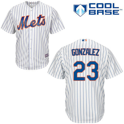 Men's Majestic New York Mets #23 Adrian Gonzalez Replica White Home Cool Base MLB Jersey