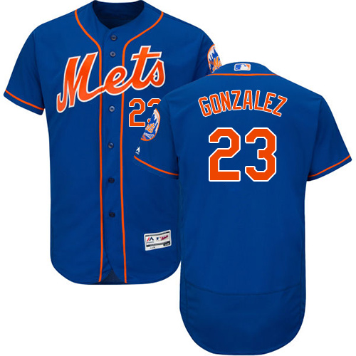 Men's Majestic New York Mets #23 Adrian Gonzalez Royal Blue Alternate Flex Base Authentic Collection MLB Jersey