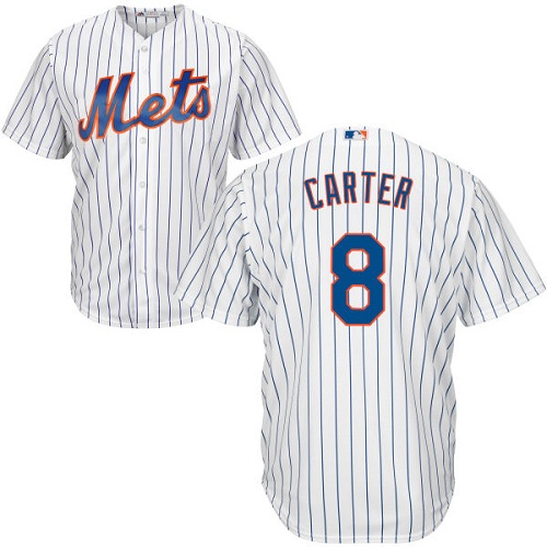 Youth Majestic New York Mets #8 Gary Carter Authentic White Home Cool Base MLB Jersey