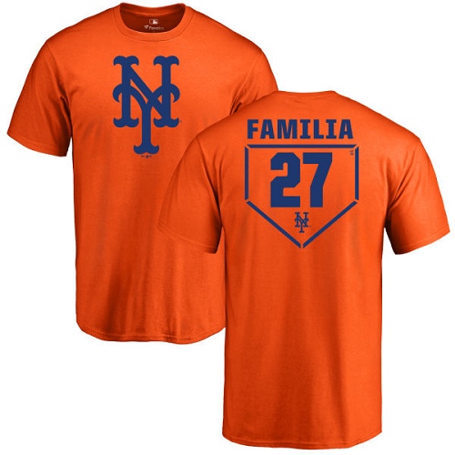 MLB Nike New York Mets #27 Jeurys Familia Orange RBI T-Shirt
