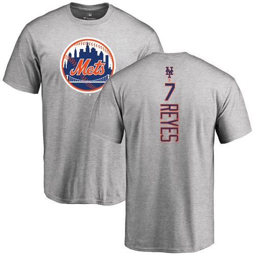 MLB Nike New York Mets #7 Jose Reyes Ash Backer T-Shirt
