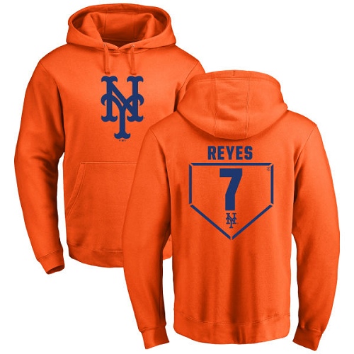 MLB Nike New York Mets #7 Jose Reyes Orange RBI Pullover Hoodie
