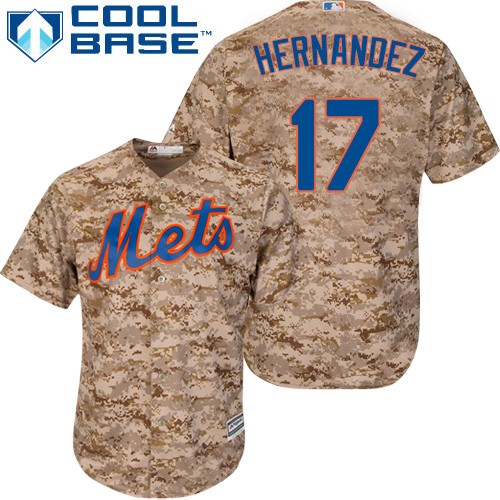 Men's Majestic New York Mets #17 Keith Hernandez Authentic Camo Alternate Cool Base MLB Jersey
