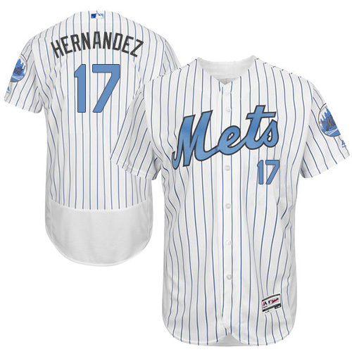 Men's Majestic New York Mets #17 Keith Hernandez Authentic White 2016 Father's Day Fashion Flex Base MLB Jersey