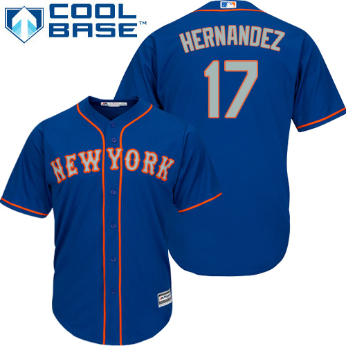 Men's Majestic New York Mets #17 Keith Hernandez Replica Royal Blue Alternate Road Cool Base MLB Jersey