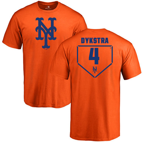 MLB Nike New York Mets #4 Lenny Dykstra Orange RBI T-Shirt