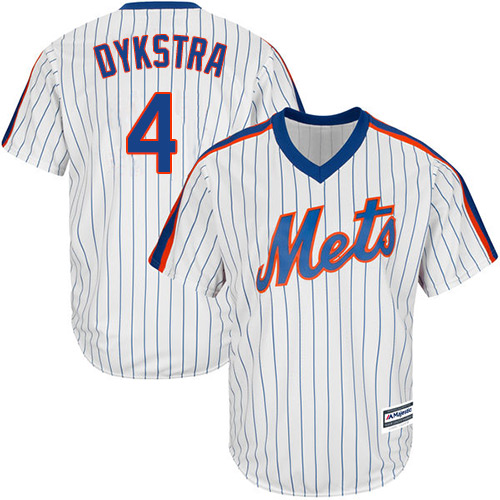 Youth Majestic New York Mets #4 Lenny Dykstra Authentic White Alternate Cool Base MLB Jersey