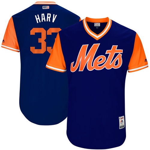 Men's Majestic New York Mets #33 Matt Harvey 