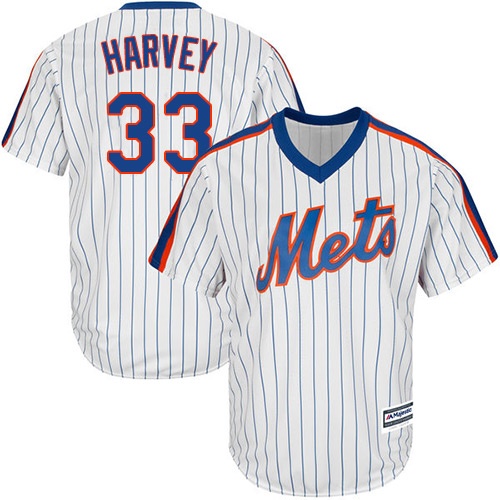 Youth Majestic New York Mets #33 Matt Harvey Authentic White Alternate Cool Base MLB Jersey