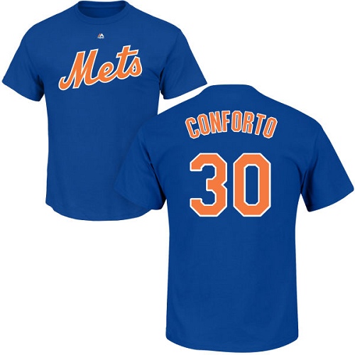 MLB Nike New York Mets #30 Michael Conforto Royal Blue Name & Number T-Shirt