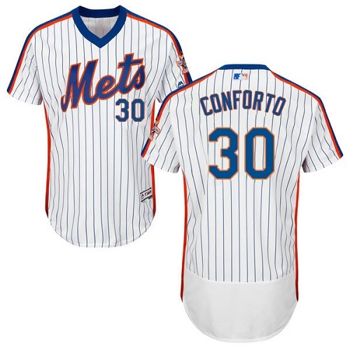 Men's Majestic New York Mets #30 Michael Conforto White Alternate Flex Base Authentic Collection MLB Jersey