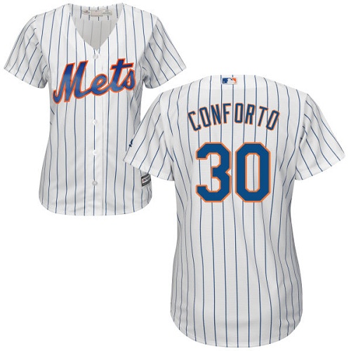 Women's Majestic New York Mets #30 Michael Conforto Authentic White Home Cool Base MLB Jersey