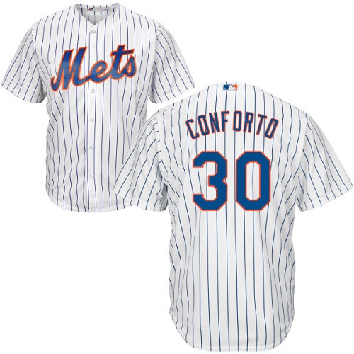 Youth Majestic New York Mets #30 Michael Conforto Authentic White Home Cool Base MLB Jersey