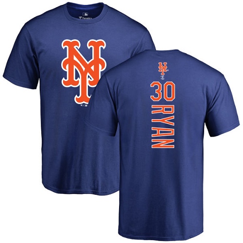 MLB Nike New York Mets #30 Nolan Ryan Royal Blue Backer T-Shirt