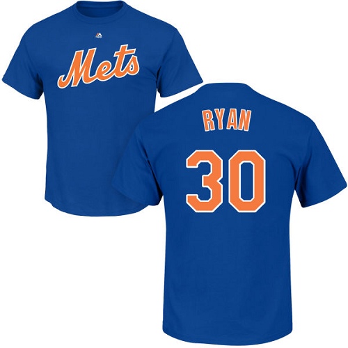MLB Nike New York Mets #30 Nolan Ryan Royal Blue Name & Number T-Shirt