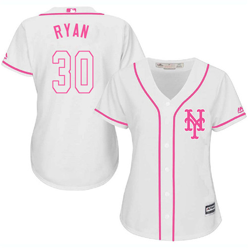 Women's Majestic New York Mets #30 Nolan Ryan Authentic White Fashion Cool Base MLB Jersey