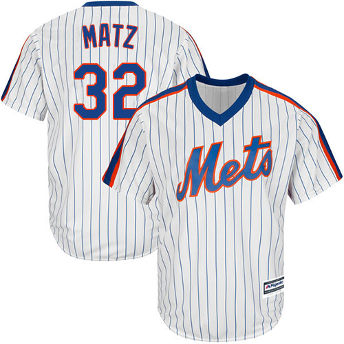 Youth Majestic New York Mets #32 Steven Matz Authentic White Alternate Cool Base MLB Jersey