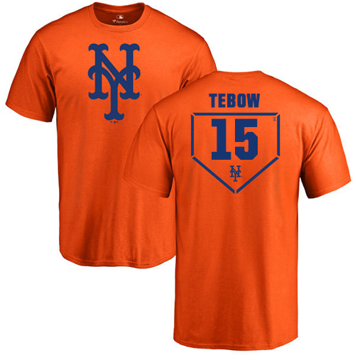 MLB Nike New York Mets #15 Tim Tebow Orange RBI T-Shirt
