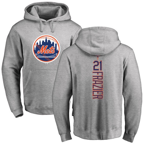 MLB Nike New York Mets #21 Todd Frazier Ash Backer Pullover Hoodie