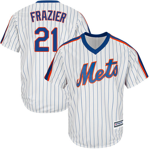 Men's Majestic New York Mets #21 Todd Frazier Replica White Alternate Cool Base MLB Jersey