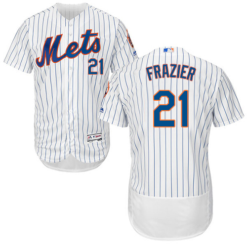 Men's Majestic New York Mets #21 Todd Frazier White Home Flex Base Authentic Collection MLB Jersey