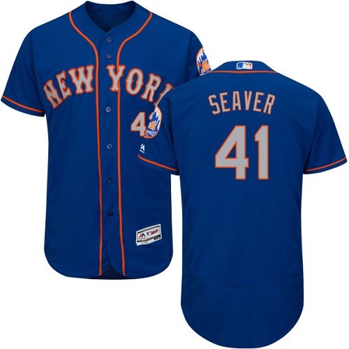 Men's Majestic New York Mets #41 Tom Seaver Royal/Gray Alternate Flex Base Authentic Collection MLB Jersey