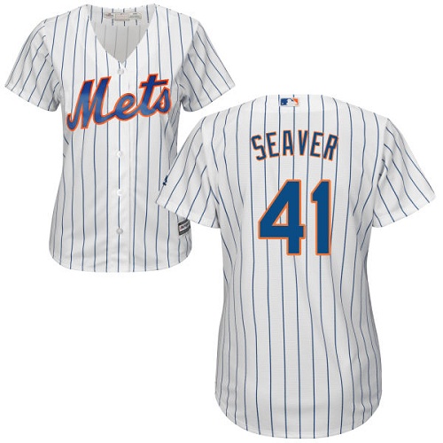 Women's Majestic New York Mets #41 Tom Seaver Authentic White Home Cool Base MLB Jersey