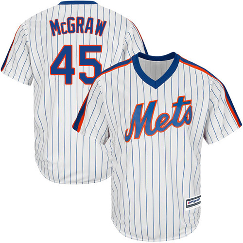 Youth Majestic New York Mets #45 Tug McGraw Authentic White Alternate Cool Base MLB Jersey