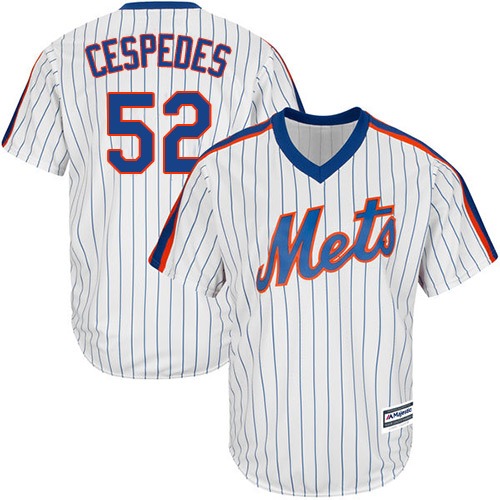 Youth Majestic New York Mets #52 Yoenis Cespedes Authentic White Alternate Cool Base MLB Jersey