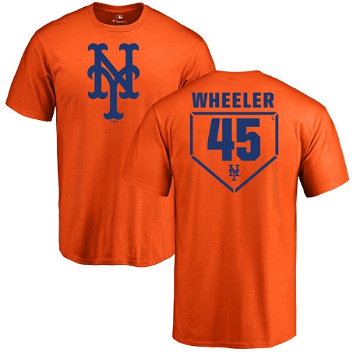 MLB Nike New York Mets #45 Zack Wheeler Orange RBI T-Shirt