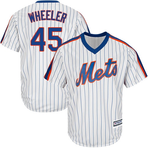Men's Majestic New York Mets #45 Zack Wheeler Replica White Alternate Cool Base MLB Jersey