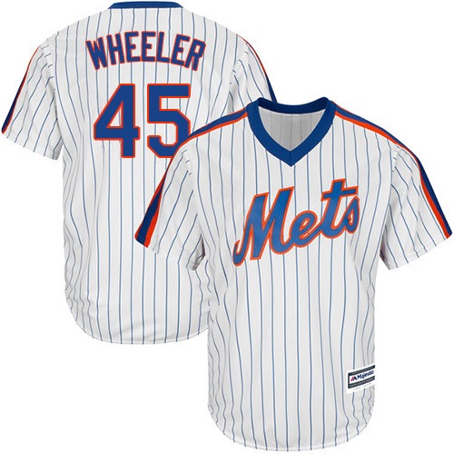 Youth Majestic New York Mets #45 Zack Wheeler Authentic White Alternate Cool Base MLB Jersey