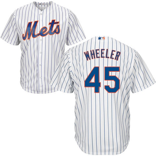 Youth Majestic New York Mets #45 Zack Wheeler Authentic White Home Cool Base MLB Jersey