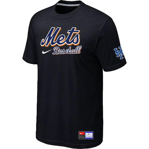 MLB Men's New York Mets Nike Practice T-Shirt - Black