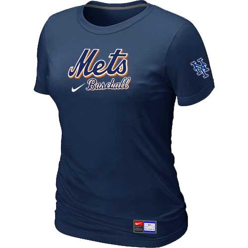MLB Women's New York Mets Nike Practice T-Shirt - Navy